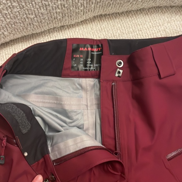 Mammut ski pants maroon - Picture 8 of 10